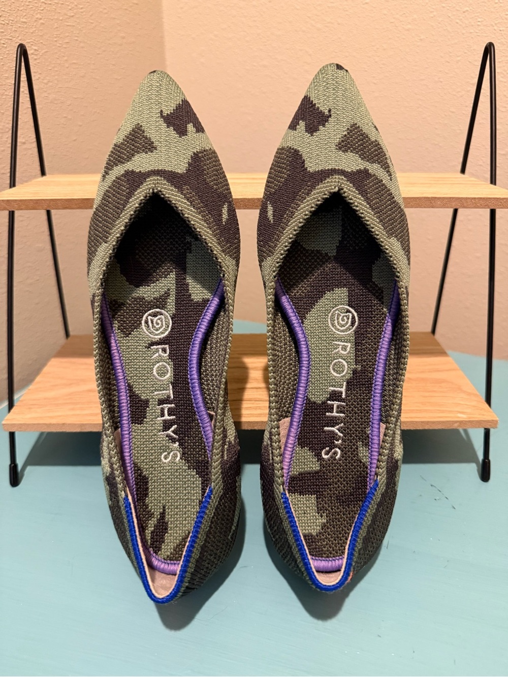 Rothy’s The Point Flats Olive Camo  Size 6 Women’s - Picture 2 of 5